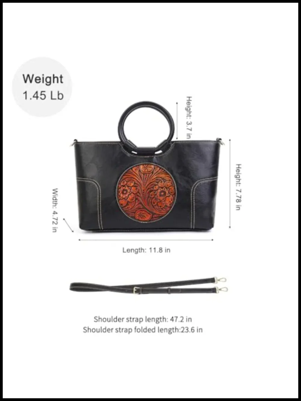 Vintage Embossed Totem Satchel Handbag Women Top Handle Shoulder Bag Faux